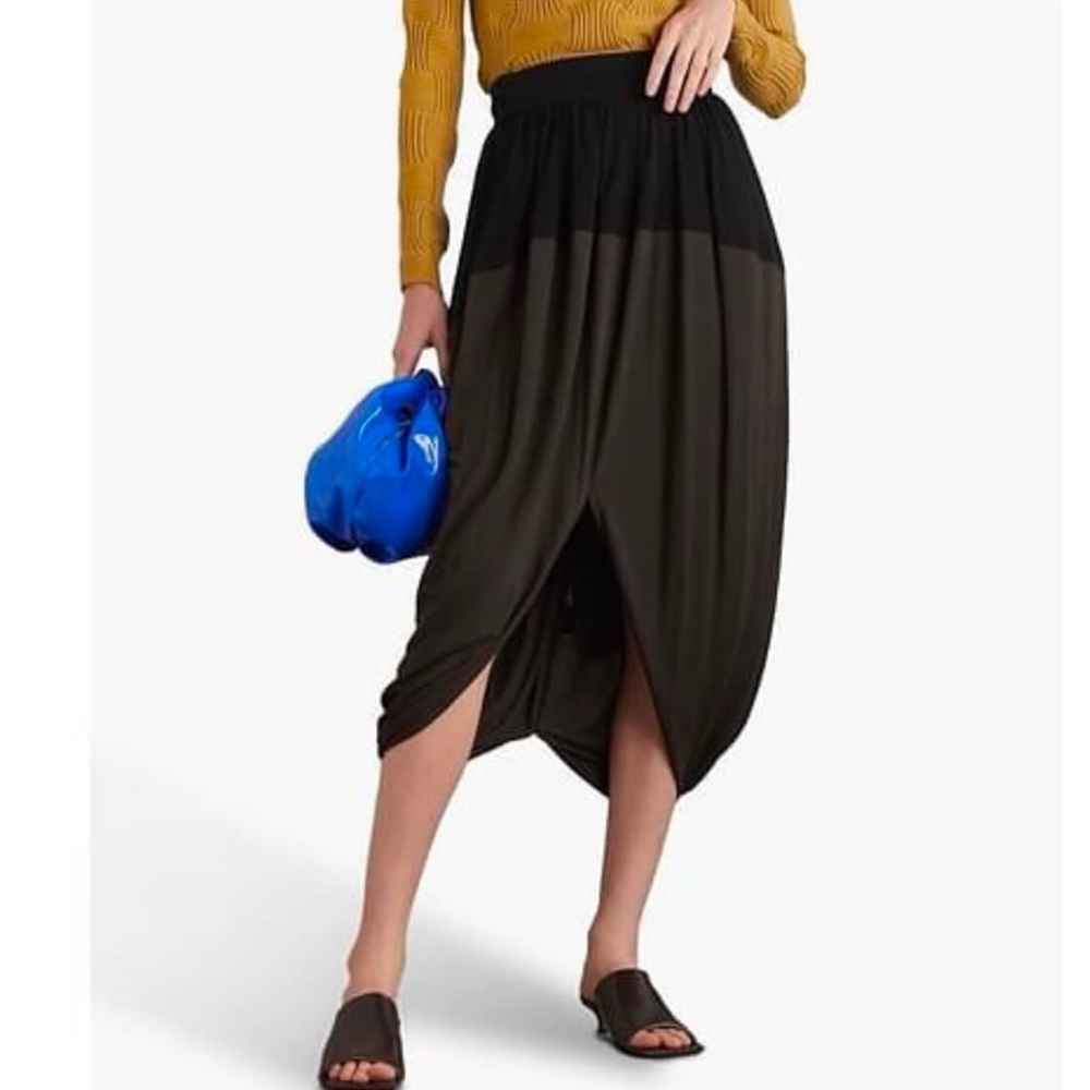 Proenza Schouler Gathered two-tone voile midi skirt - Picture 3 of 9